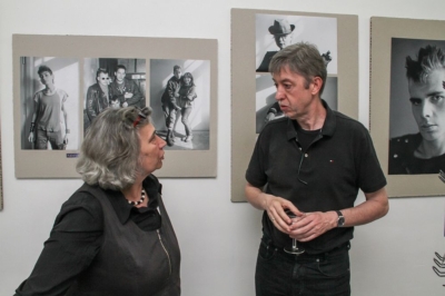 Fotografin Christiane Eisler und Prof. Dr. Peter M. Wald im Gespräch am Vorabend des HR Innovation Day 2017 in Leipzig