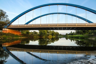 Eilenburg Mulde mit Muldenbrücke der B 87