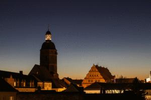 Eilenburg zur Blauen Stunde am Silvesterabend 2016 - Das kleine Volk, die Heinzelmännchen, sind immer dabei!