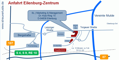 Anfahrt zur Unternehmensberatung SL | Marketing & Management in Eilenburg